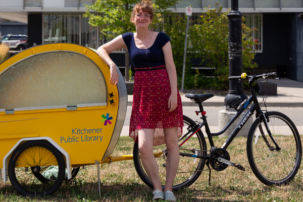 Hannah with the Book Pedaler